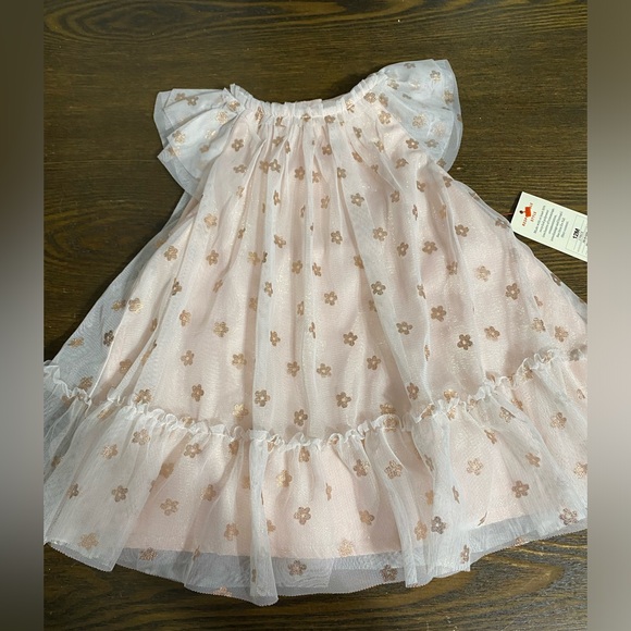 NWT Cat and Jack Gorgeous Shimmery Daisy Sparkle Tulle Dress Easter 12 Months - Picture 5 of 8
